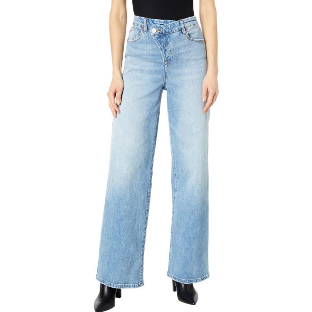 BlankNYC The Franklin Straight Ovelap Fly Say Less Wash Wide Leg Jeans Size 30